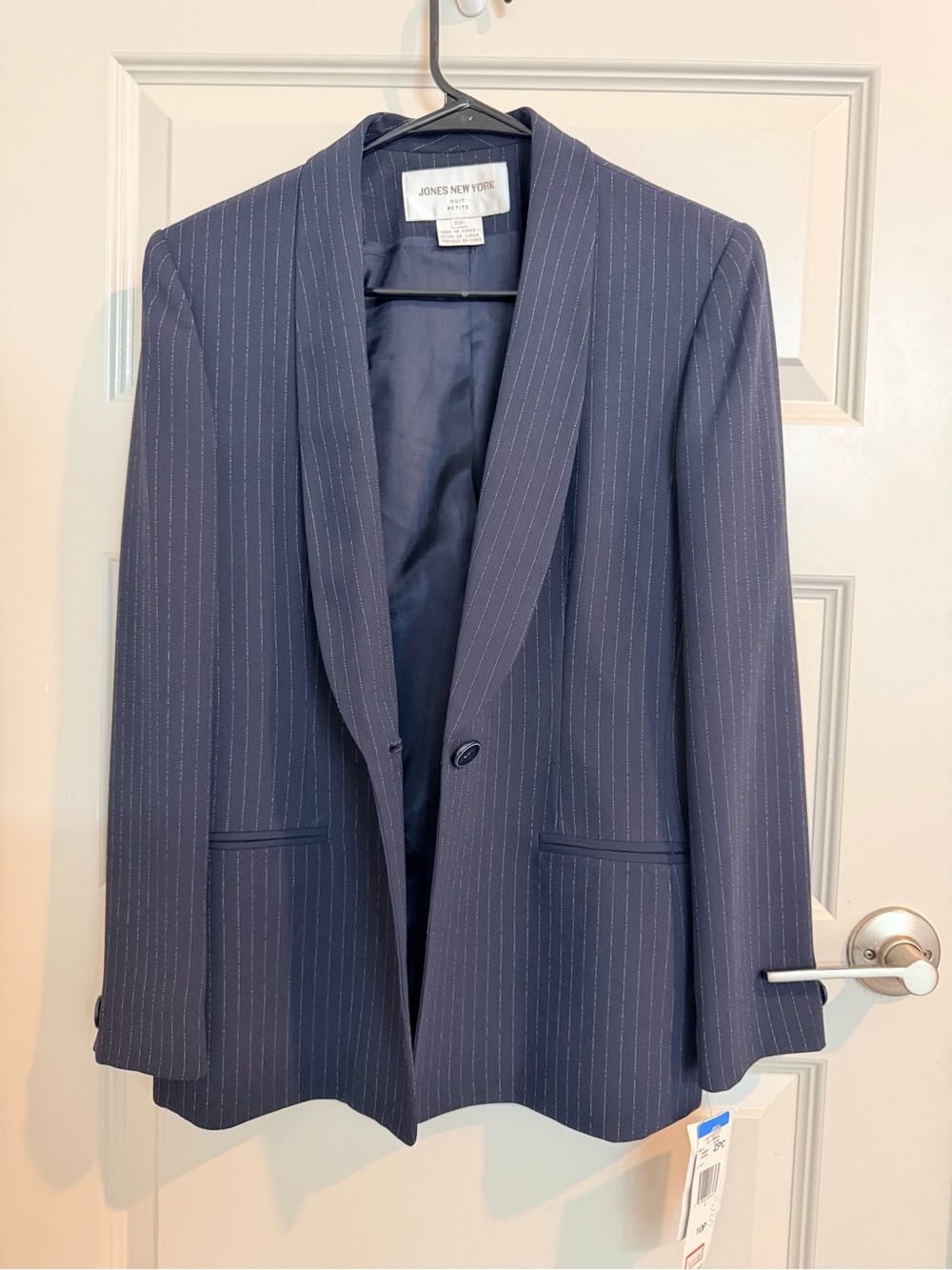 Jones New York Navy Striped Blazer size 10P